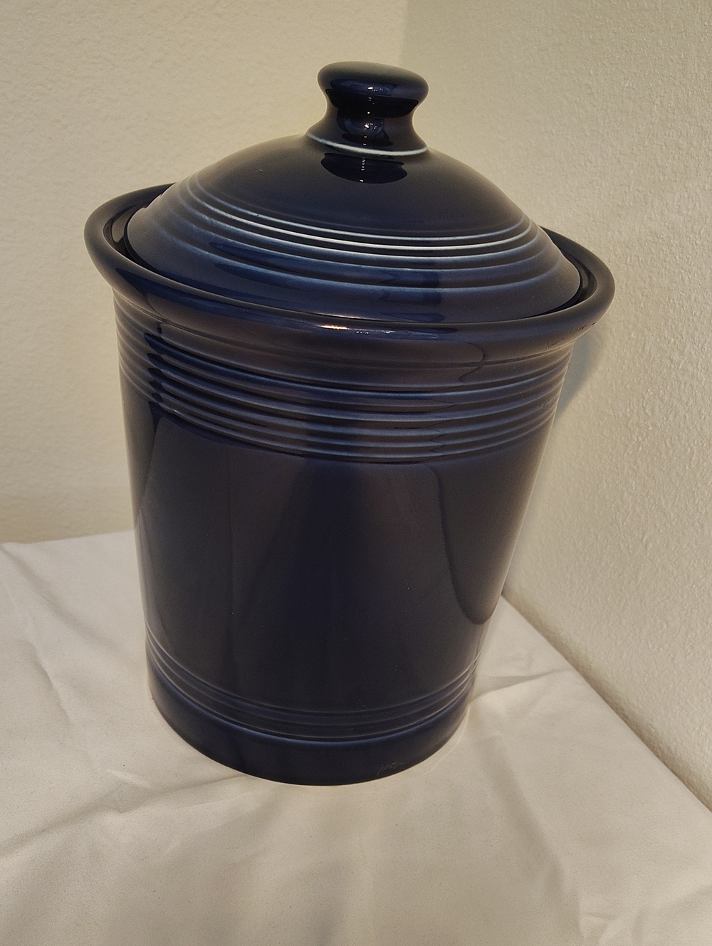 Fiesta Homer Laughlin Retired Cobalt Blue Large Canister